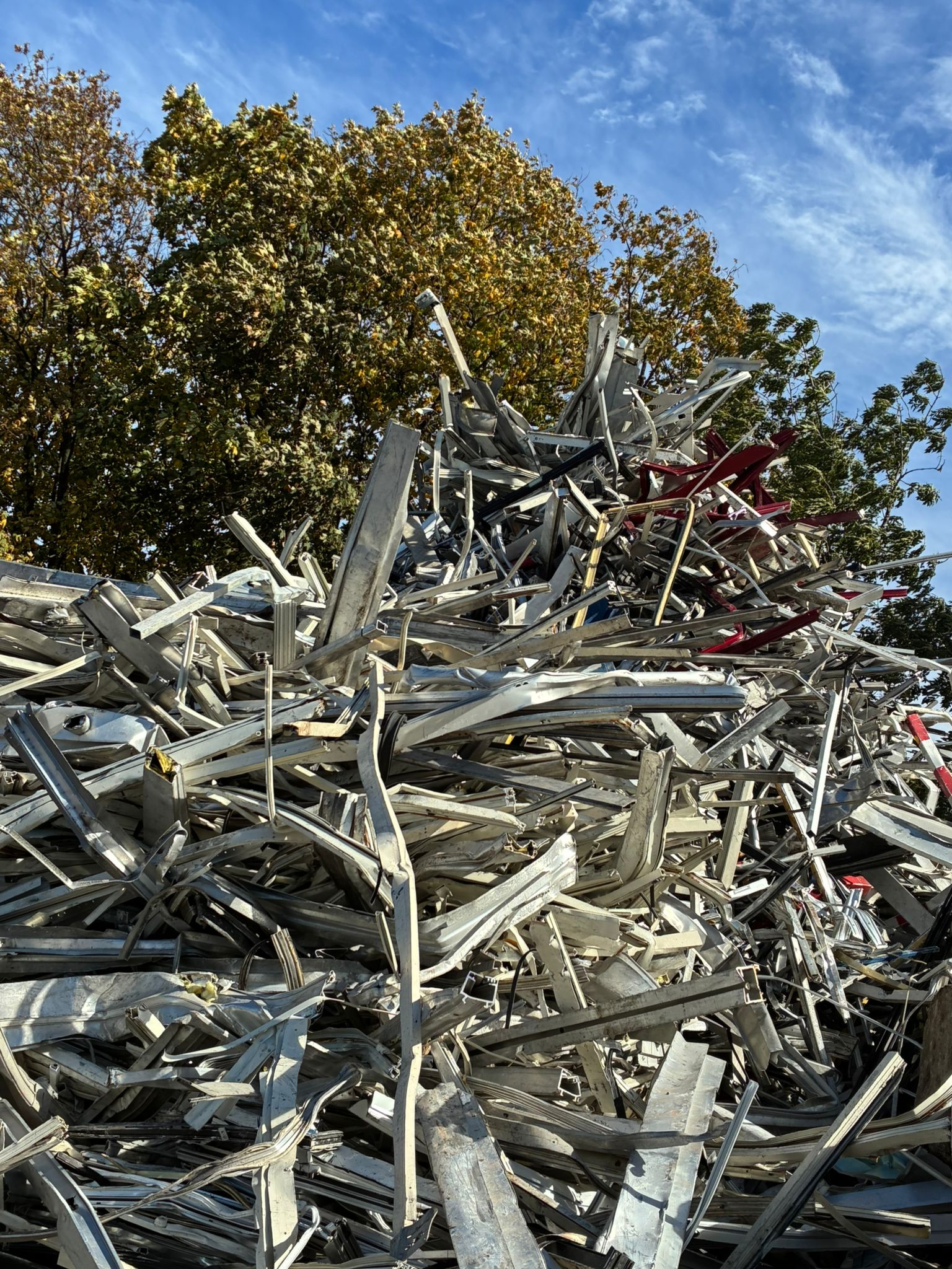 Copper scrap grades displayed for inspection
